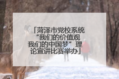 菏泽市党校系统“我们的价值观 我们的中国梦”理论宣讲比赛举办