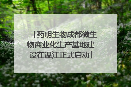 药明生物成都微生物商业化生产基地建设在温江正式启动