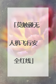 莫触碰无人机飞行安全红线