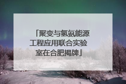 聚变与氢氨能源工程应用联合实验室在合肥揭牌