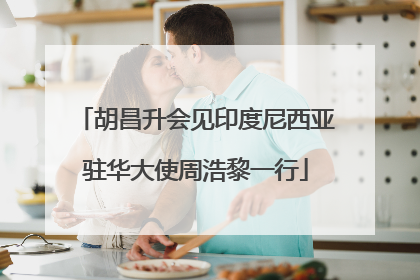 胡昌升会见印度尼西亚驻华大使周浩黎一行