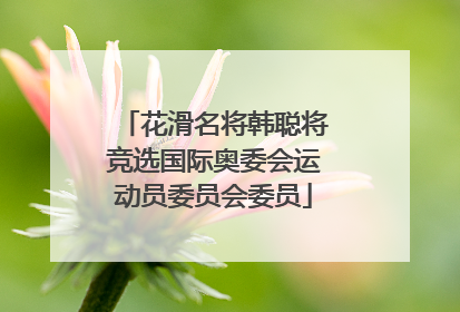花滑名将韩聪将竞选国际奥委会运动员委员会委员