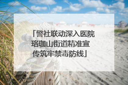 警社联动深入医院 珞珈山街道精准宣传筑牢禁毒防线