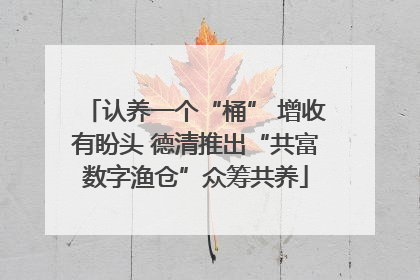 认养一个“桶” 增收有盼头 德清推出“共富数字渔仓”众筹共养