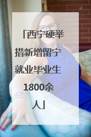西宁硬举措新增留宁就业毕业生1800余人