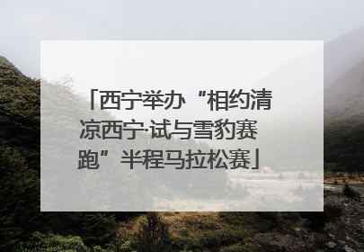 西宁举办“相约清凉西宁·试与雪豹赛跑”半程马拉松赛