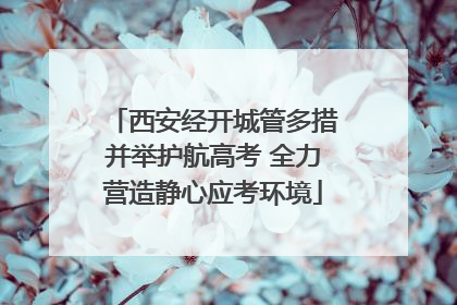 西安经开城管多措并举护航高考 全力营造静心应考环境
