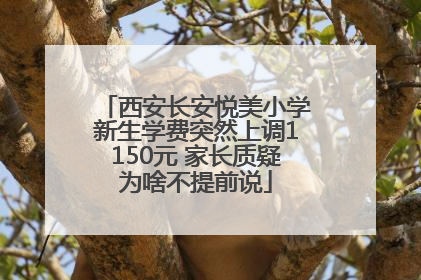 西安长安悦美小学新生学费突然上调1150元 家长质疑为啥不提前说