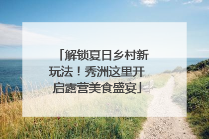 解锁夏日乡村新玩法！秀洲这里开启露营美食盛宴