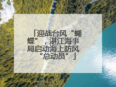 迎战台风“蝴蝶”，湛江海事局启动海上防风“总动员”