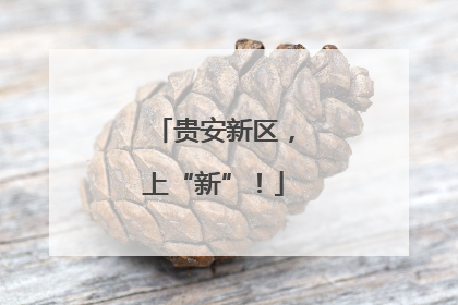 贵安新区，上“新”！