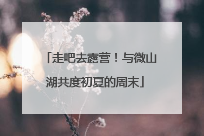 走吧去露营！与微山湖共度初夏的周末