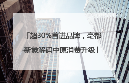 超30%首进品牌，亳都·新象解码中原消费升级