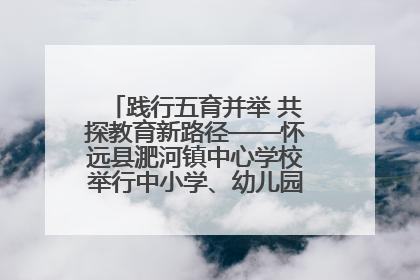 践行五育并举 共探教育新路径——怀远县淝河镇中心学校举行中小学、幼儿园班主任论坛活动