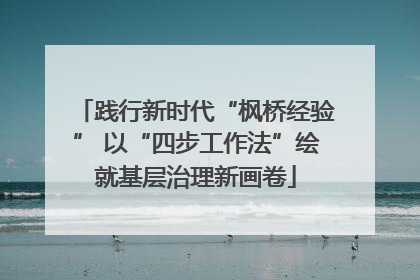 践行新时代“枫桥经验” 以“四步工作法”绘就基层治理新画卷