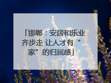 邯郸：安居和乐业齐步走 让人才有“家”的归属感