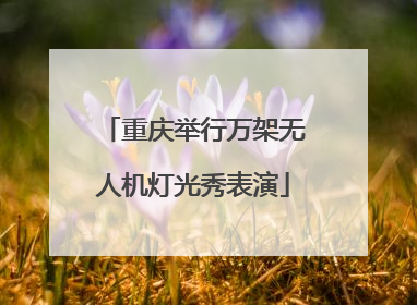 重庆举行万架无人机灯光秀表演