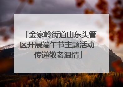 金家岭街道山东头管区开展端午节主题活动 传递敬老温情