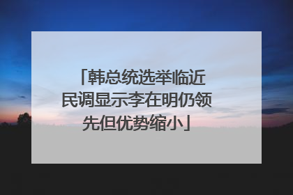 韩总统选举临近 民调显示李在明仍领先但优势缩小