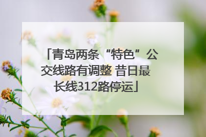 青岛两条“特色”公交线路有调整 昔日最长线312路停运
