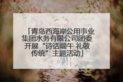 青岛西海岸公用事业集团水务有限公司团委开展“诗话端午 礼敬传统”主题活动