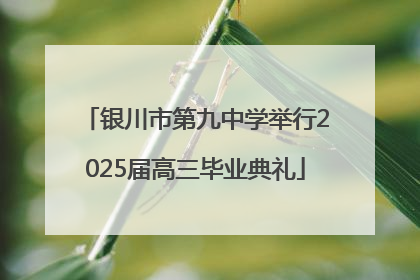 银川市第九中学举行2025届高三毕业典礼