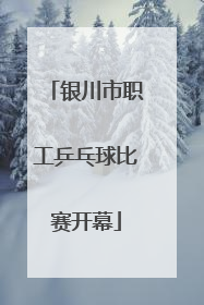 银川市职工乒乓球比赛开幕
