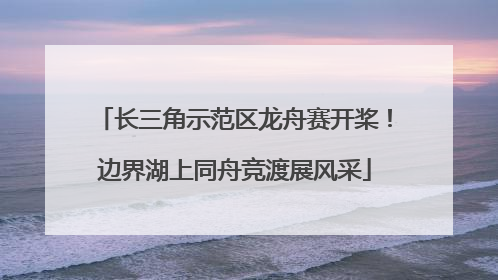 长三角示范区龙舟赛开桨！边界湖上同舟竞渡展风采
