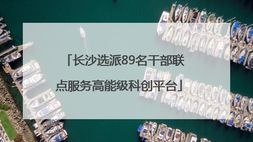 长沙选派89名干部联点服务高能级科创平台