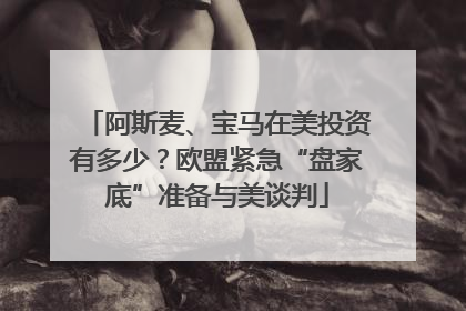 阿斯麦、宝马在美投资有多少？欧盟紧急“盘家底”准备与美谈判