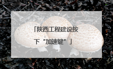 陕西工程建设按下“加速键”