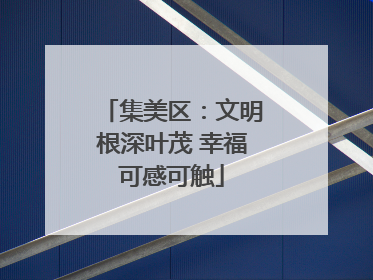 集美区：文明根深叶茂 幸福可感可触
