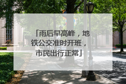 雨后早高峰，地铁公交准时开班，市民出行正常