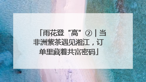 雨花登“高”②｜当非洲紫茶遇见湘江，订单里藏着共富密码