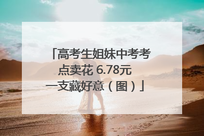 高考生姐妹中考考点卖花 6.78元一支藏好意（图）