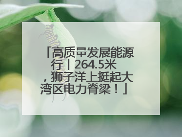 高质量发展能源行丨264.5米，狮子洋上挺起大湾区电力脊梁！