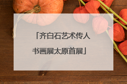 齐白石艺术传人书画展太原首展