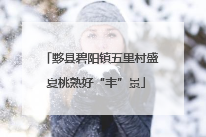 黟县碧阳镇五里村盛夏桃熟好“丰”景