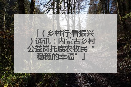 （乡村行·看振兴）通讯：内蒙古乡村公益岗托底农牧民“稳稳的幸福”