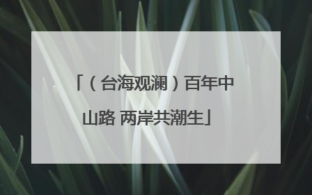 （台海观澜）百年中山路 两岸共潮生