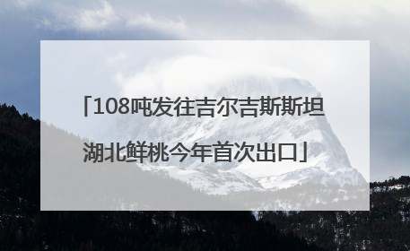 108吨发往吉尔吉斯斯坦 湖北鲜桃今年首次出口