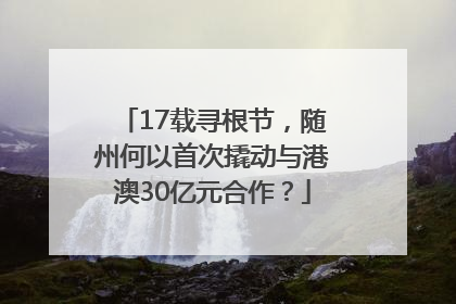 17载寻根节，随州何以首次撬动与港澳30亿元合作？