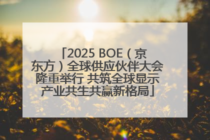 2025 BOE（京东方）全球供应伙伴大会隆重举行 共筑全球显示产业共生共赢新格局
