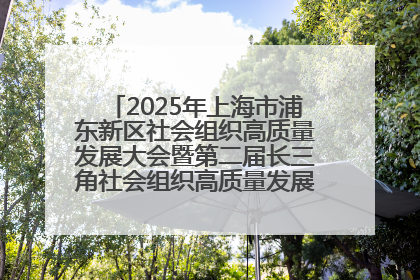 2025年上海市浦东新区社会组织高质量发展大会暨第二届长三角社会组织高质量发展峰会成功举办