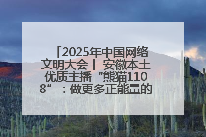 2025年中国网络文明大会丨 安徽本土优质主播“熊猫1108”：做更多正能量的事情 带给大家快乐