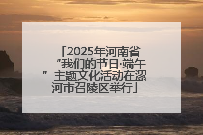 2025年河南省“我们的节日·端午”主题文化活动在漯河市召陵区举行