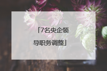 7名央企领导职务调整