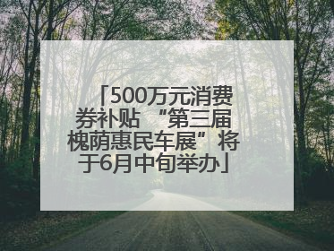 500万元消费券补贴 “第三届槐荫惠民车展”将于6月中旬举办