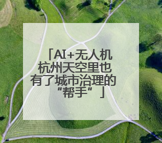 AI+无人机 杭州天空里也有了城市治理的“帮手”